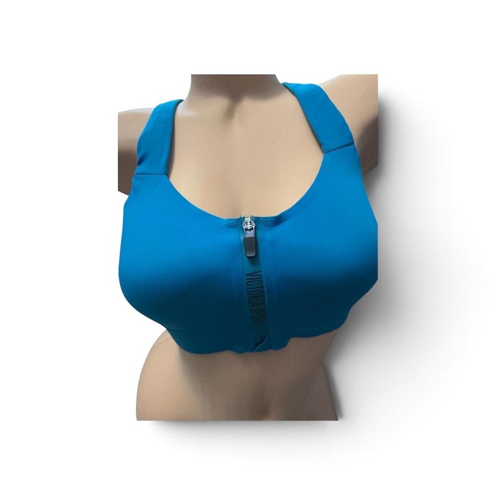 Victoria Sport Incredible Knockout Ultra Max Front Zip Sports Bra Teal 36C